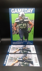 2015 Seattle Seahawks VS Raiders 2 Full Ticket & Gameday Program K.J. Wright 
