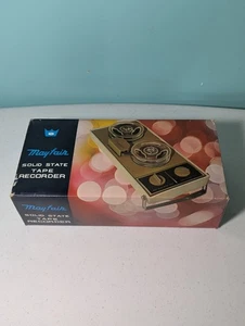 Vintage Mayfair Solid State Reel to Reel Tape Recorder New In Box Green 1602 - Picture 1 of 19