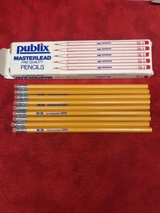 VINTAGE PUBLIX MASTERLEAD FINE QUALITY NO. 2 PENCILS - 9 PCS - NEW (ff9) - Picture 1 of 5