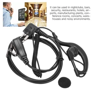 `Walkie Talkie Earphone M Head Black Audio System For Restaurant Warehouse - Photo 1/12