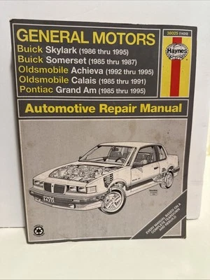 Pontiac Grand Am Repair Manual Buick Skylark Achieva 1985-1995 1996 1997 1998 - Image 1 of 4