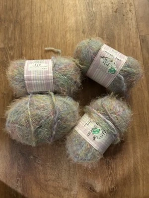 Yarn Bee Soft Delight 4 Skeins Pale Blue Vintage Yarn 1105 - Image 1 of 4