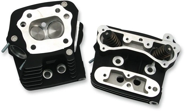 S&S Performance Cylinder Heads 76cc Harley Evolution Big Twin Black Foto 1 de 1