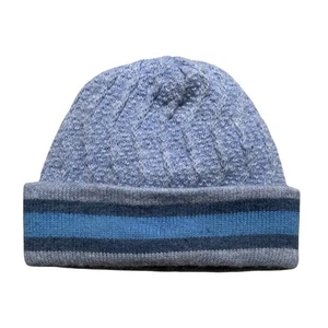 Vintage 90s Baby Blue Coogi Style Knit Beanie Mens Street Hip Skater OSFA - Picture 1 of 5