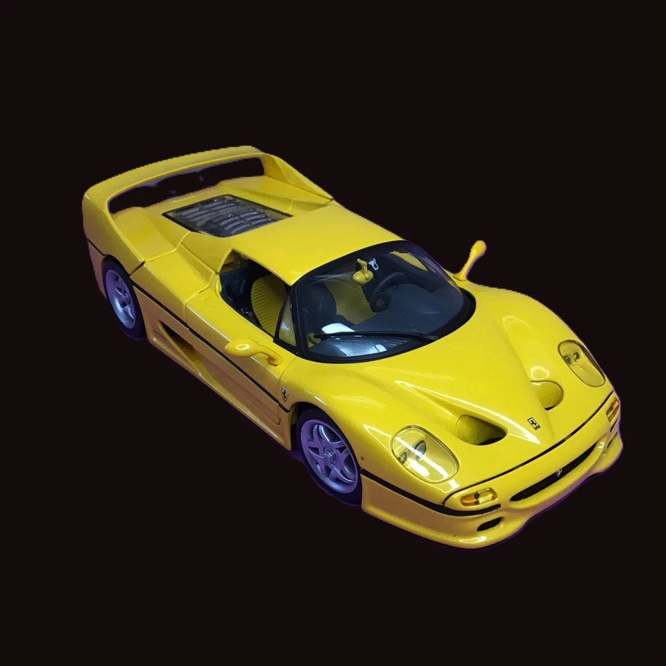 Hot Wheels Ferrari F50 Amarillo Negro 1:18 1998 Mattel Foto 1 de 4
