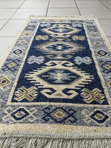 60x90 Cm Turkish Kilim Mini Rug Machine Washable Reversible Cotton - Picture 1 of 7
