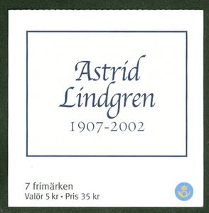 SUECIA (H538) Scott 2431, folleto de Astrid Lindgren, en muy buen estado - Imagen 1 de 1