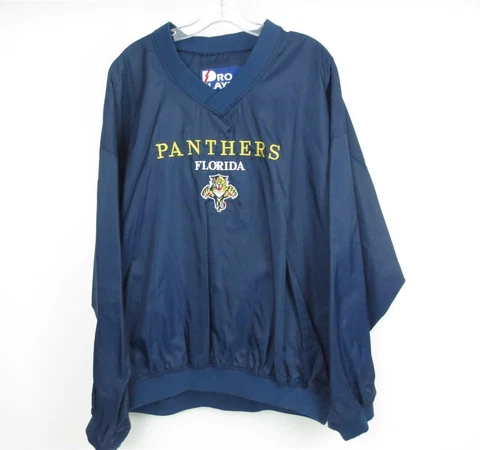 Mint FLORIDA PANTHERS Sweater Spell Out Pullover Hockey Nylon Jacket Pro Player Cover