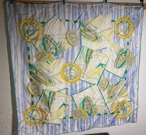 Carlisle Segelschal Yacht Segelboot 100 % Seide 34" x 34" - Bild 1 von 8