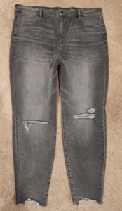 American Eagle Women's Size 20 Short Curvy Highest Rise Jegging Distressed Denim - Picture 1 of 5