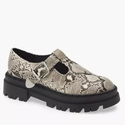 NUEVO Steve Madden Kamlee Suela Mary Jane Piel de Serpiente 10 Y2k Foto 1 de 4