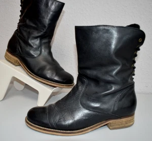 🖤 5th Avenue 🖤 echt Leder Schnür Stiefelette Boots 40 schwarz 🖤 - Bild 1 von 10