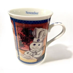Pillsbury Doughboy November Thanksgiving Feast Porcelain Mug 2000 Danbury Mint - Picture 1 of 8