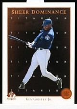 1998 UD SP Authentic Ken Griffey Jr Sheer Dominance Titanium #035/100 Mariners