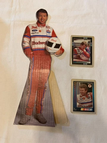 NASCAR Bill Elliot Standup Cardboard Cutout Figure ands Cards 1990s Bud Ford Cover