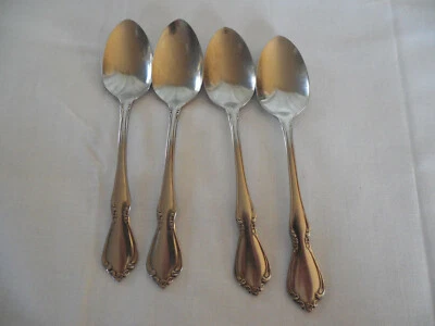 Oneidacraft deluxe Chateau stainless 4 pc teaspoons  - Image 1 of 4