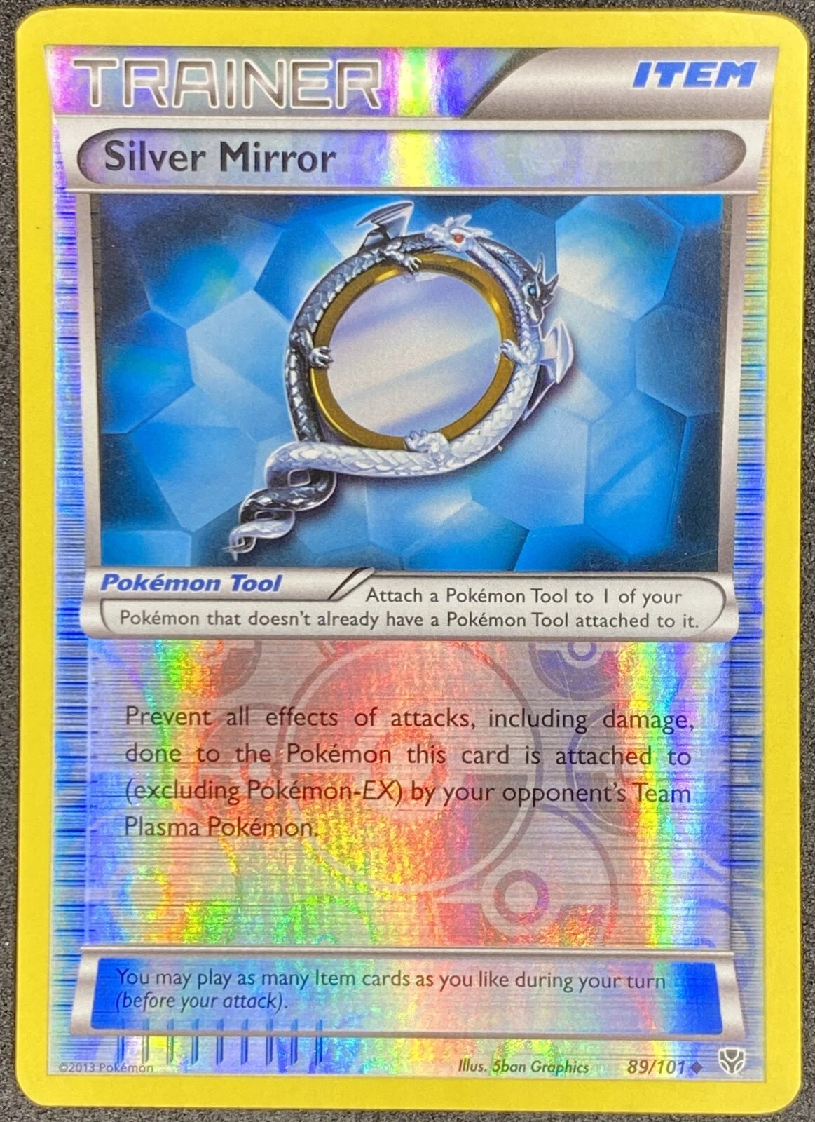 Pokémon Silver Mirror Reverse Holo 89/101 PLB Plasma Blast LP/NM