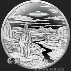 2025 1OZ CHRIST ENCOUNTER PROOF - Silver Shield "IN-HAND" COLLECTOR ROUND SSG AG - Picture 1 of 4