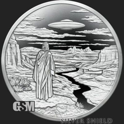 2025 1OZ CHRIST ENCOUNTER PROOF - Silver Shield "LAST ONE" COLLECTOR ROUND - Image 1 of 4