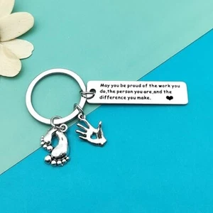 Midwife Appreciation Gift Obstetrician Thank You Keyring OB-GYNMaternity Nurse A - Picture 1 of 4