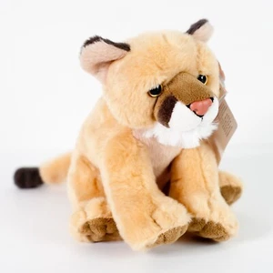 Wild Republic Mountain Lion Cougar Plush 6.5" Big Cat with Original Tags - Picture 1 of 9