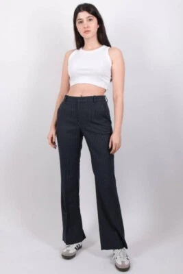 NEW! $395 VINCE PINSTRIPE FLANNEL TROUSERS PANTS SZ 8 - Image 1 of 4