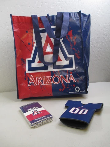 AZ Arizona Wildcats Lot sealed notebooks, Reusable shopping bag tote blemished Cover