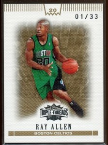 Ray Allen 2007-08 Topps Triple Threads Gold 1/33