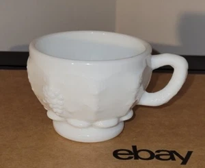 VINTAGE- Westmoreland Glass Company Paneled Grape Milk Glass Punch Cup - Picture 1 of 6