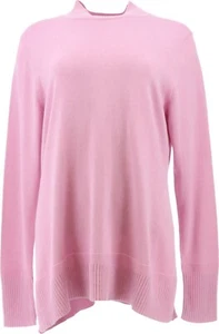 Isaac Mizrahi Border Stitch Mock-Neck Sweater Mauve Mist XXS NWOT (438) - Picture 1 of 9