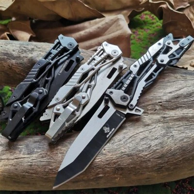 All-steel mechanical stainless steel folding knife, suitable for camping use - Image 1 of 4