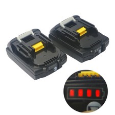 2PCS 18V 2.0Ah BL1820 Battery For Makita BL1830 BL1815 LXT400 BHP451  LED Gauge