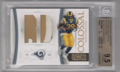 BGS 9.5  #/25 Steven Jackson ▪ 2010 National Treasures  PRIME Colossal Materials - Image 1 of 2