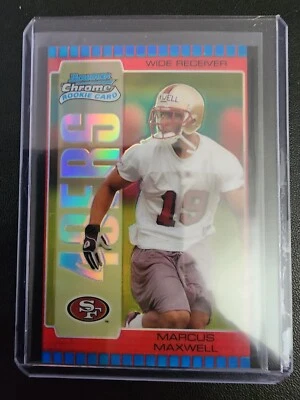 MARCUS MAXWELL 2005 BOWMAN CHROME ROOKIE REFRACTOR #210 SAN FRANCISCO 49ERS - Image 1 of 2