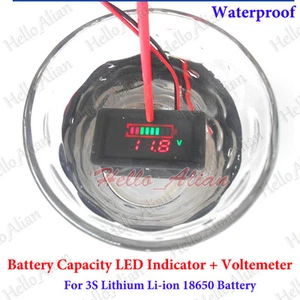 Indicador de nivel de capacidad de batería de iones de litio 18650 impermeable medidor de voltaje - Imagen 1 de 5