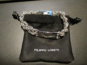 Silver Bracelet by Filippo Loreti- New with Cloth Storage Pouch and Box - Picture 1 of 5