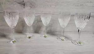Waterford Crystal - Castlemaine Claret Glass- Set of 5 Wine Glasses 7 1/8" - Picture 1 of 8