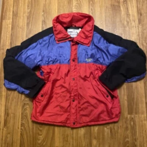 Vintage 90s Solstice GoreTex Jacket Mens Large Lightweight Windbreaker Red Blue - Picture 1 of 6