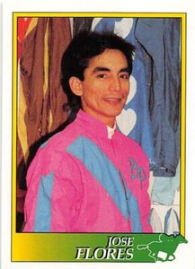 Jose Flores trading card (Horse Racing) 1993 Jockey Star #76