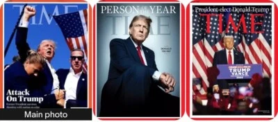 3 Donald Trump JD Vance Election Attack Shot Time Magazine 2024 NO MAILING LABEL - Image 1 of 4