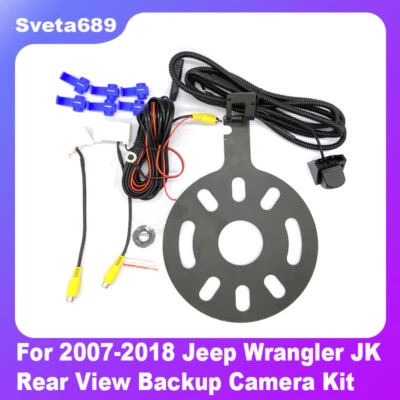 For Jeep Wrangler JK 2007-2017 Backup Camera Mount Rear View Spare Tire Kit 170° - Image 1 of 4