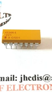 4114R-1-221 (220R)  (220 ohms)   Fixed Network Resistor,  Isolated, 7 Elemements - Picture 1 of 1