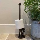 Toilet Roll Holder Free Standing Cast Iron Giraffe Bathroom Kitchen Novelty 45cm