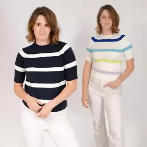Ex M*S Ladies Crew Neck Short Sleeve Knit Top - Picture 1 of 8