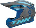 THH T730X Twister MX Offroad Helmet Gray/Blue