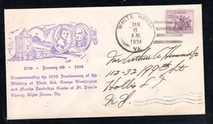 1934 175th Wedding Anniv George Washington & Martha Custis - White House VA - Picture 1 of 2