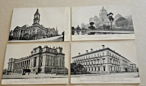 4 CARDS VICTORIA THE GARDEN STATE OF AUSTRALIA MELBOURNE PUBLIC BUILDINGS UNUSED - Picture 1 of 2