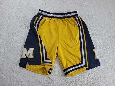 Michigan Wolverines U of M Air Jordan Basketball Shorts Mens Size Large Blue - Изображение 1 из 4