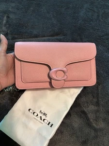 Coach Tabby Chain Crossbody Clutch Leather Bag CJ350 | Flower Pink - Picture 1 of 18