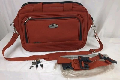 Ricardo Beverly Hills Carry On 2-Luggage Locks Laptop Overnight Bag Large Orange - Image 1 of 4